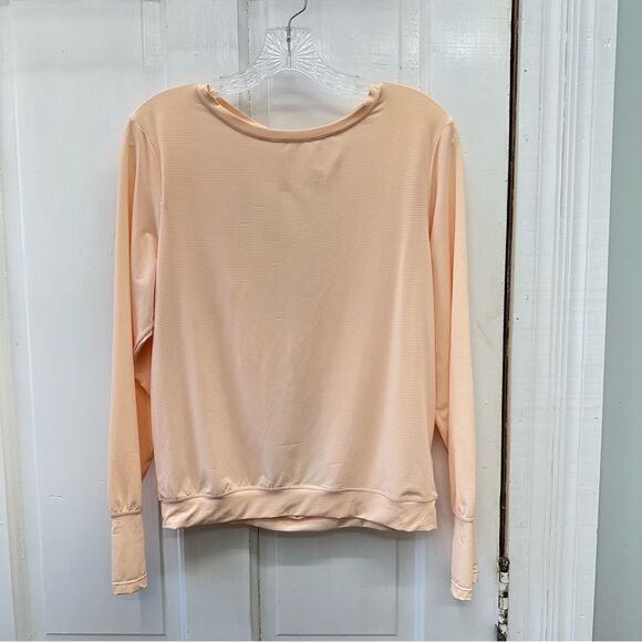 NWOT Zyia Active peach mesh back long sleeve tee activewear top women's small - Picture 1 of 4